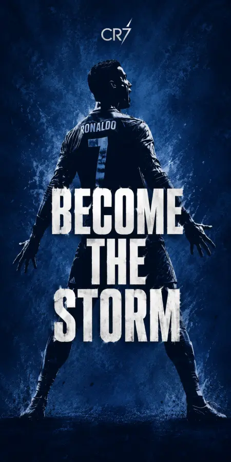 Cristiano Ronaldo Become The Storm Silhouette 4K wallpaper for desktop and mobile - Pixbee