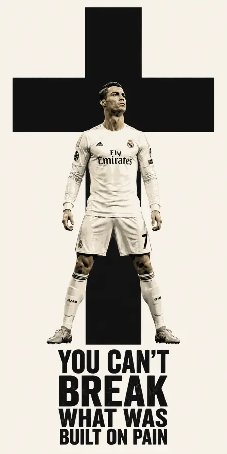 Cristiano Ronaldo Built On Pain Graphic 4K wallpaper for desktop and mobile - Pixbee