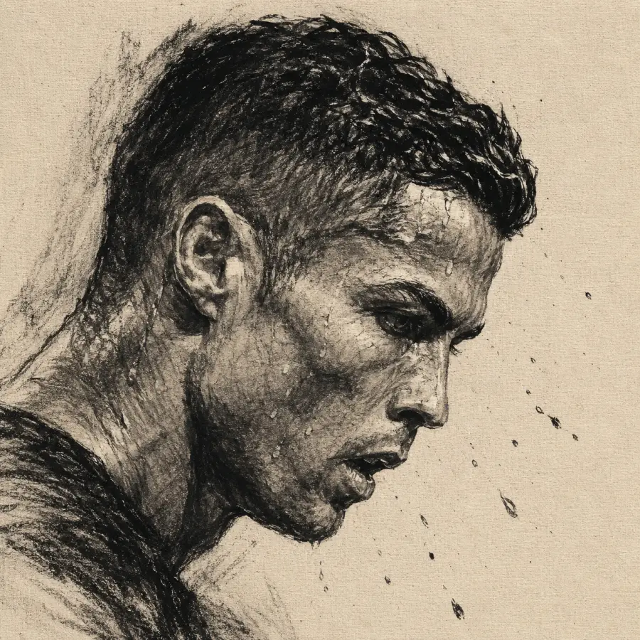 Cristiano Ronaldo Charcoal Portrait Sketch Art — football desktop wallpaper