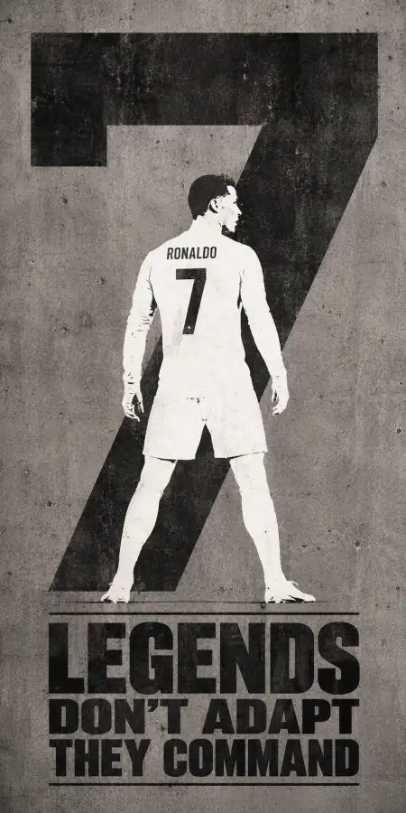 Cristiano Ronaldo Concrete Wall Number Seven 4K wallpaper for desktop and mobile - Pixbee