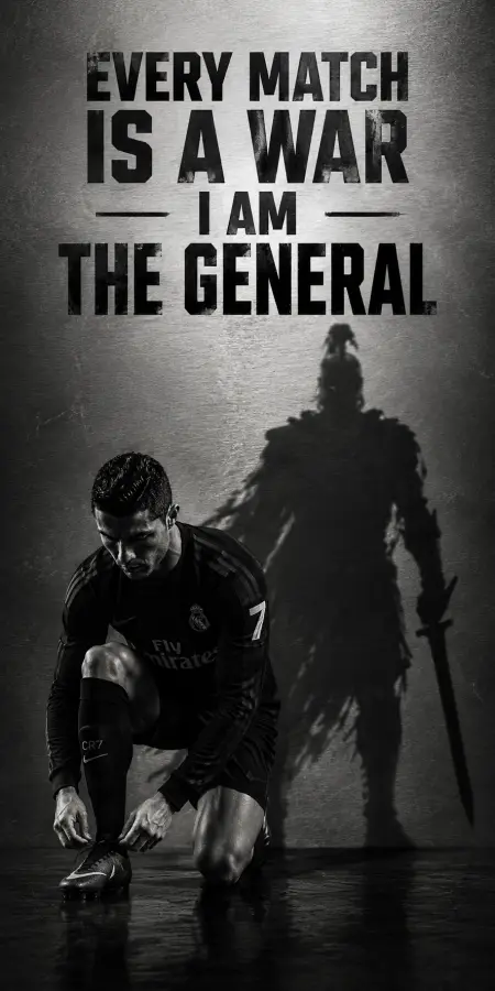 Cristiano Ronaldo Every Match Is War 4K wallpaper for desktop and mobile - Pixbee
