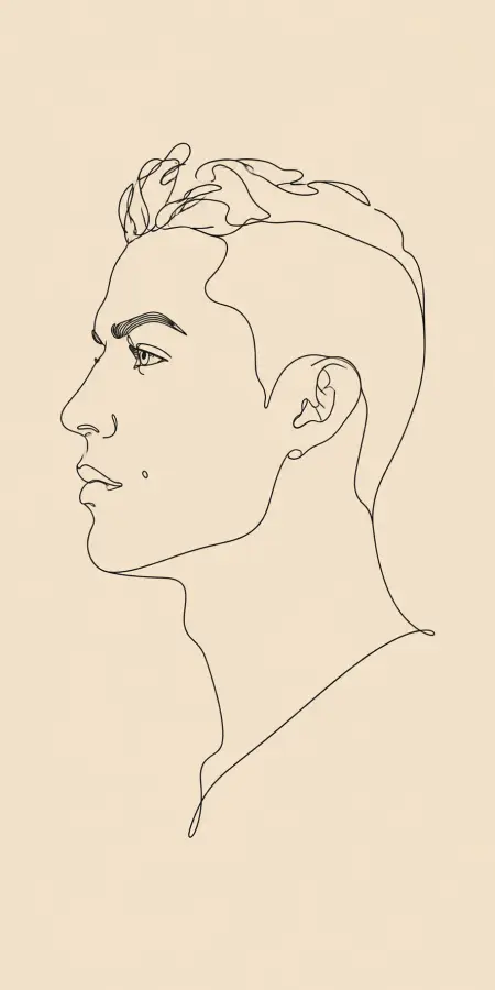 Cristiano Ronaldo Face Profile Line Art 4K wallpaper for desktop and mobile - Pixbee