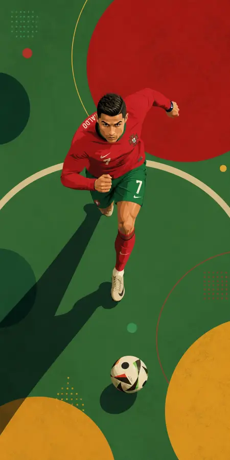 Cristiano Ronaldo Football Charge 4K wallpaper for desktop and mobile - Pixbee