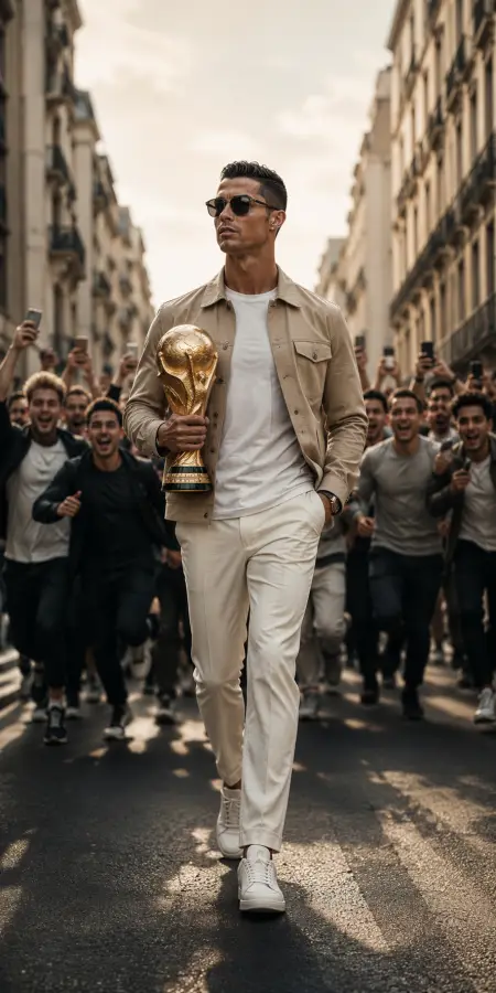 Cristiano Ronaldo Football Icon Walk 4K wallpaper for desktop and mobile - Pixbee