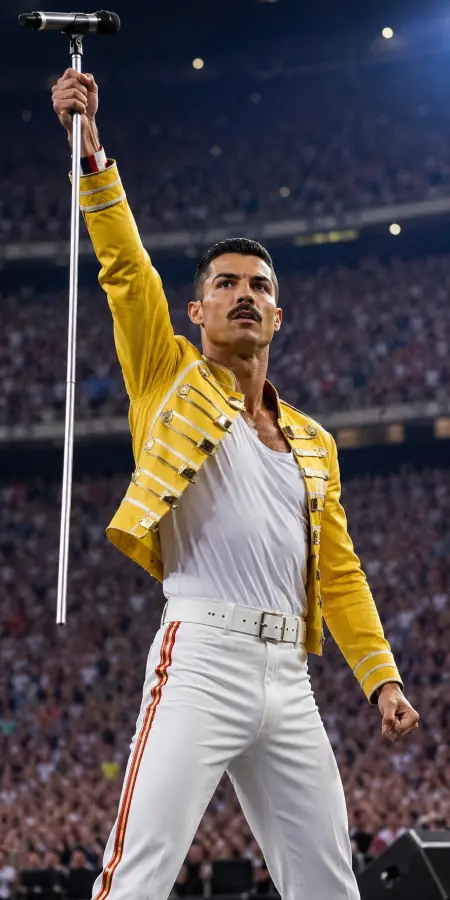 Cristiano Ronaldo Freddie Mercury Stadium Concert 4K wallpaper for desktop and mobile - Pixbee
