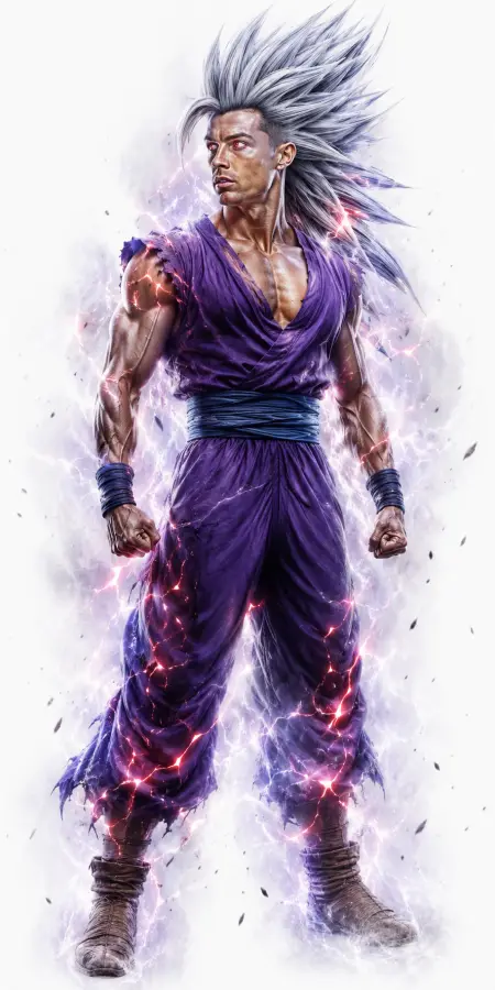 Cristiano Ronaldo Gohan Beast Anime Fusion 4K wallpaper for desktop and mobile - Pixbee