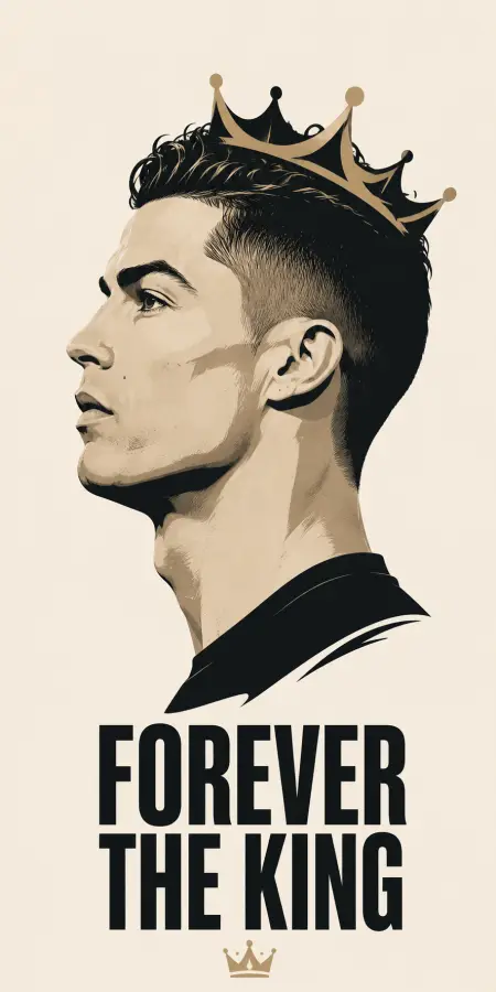 Cristiano Ronaldo Golden King Crown Profile 4K wallpaper for desktop and mobile - Pixbee
