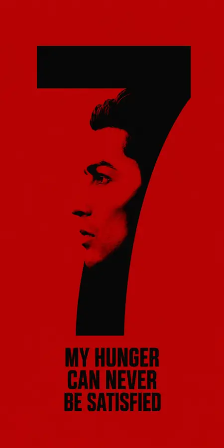 Cristiano Ronaldo Hunger Never Satisfied Poster 4K wallpaper for desktop and mobile - Pixbee