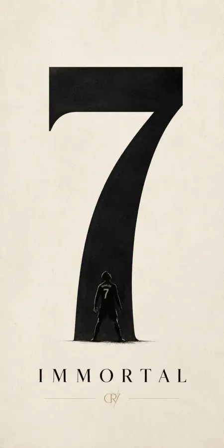 Cristiano Ronaldo Immortal Number Seven Art — football phone wallpaper