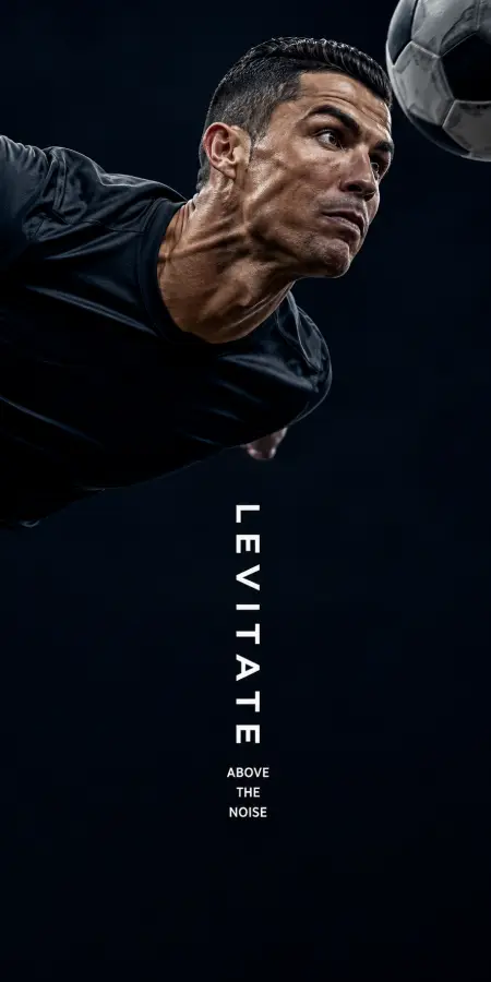 Cristiano Ronaldo Levitate Above The Noise — football phone wallpaper