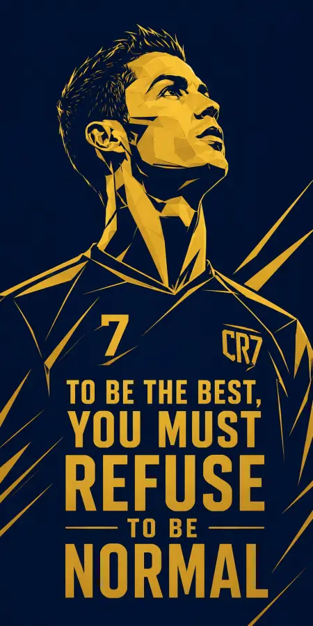 Cristiano Ronaldo Low Poly Yellow Portrait 4K wallpaper for desktop and mobile - Pixbee