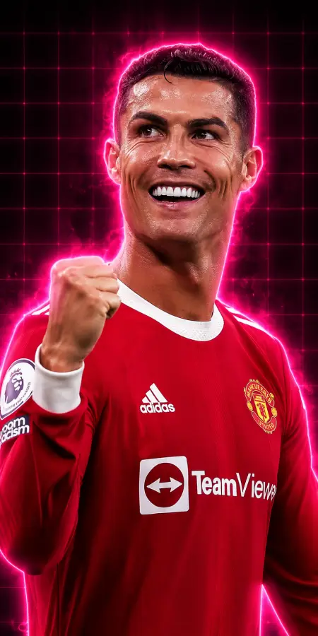 Cristiano Ronaldo Manchester United Fist Pump — football phone wallpaper