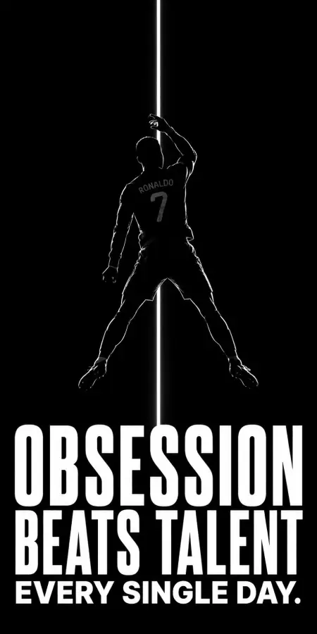 Cristiano Ronaldo Minimalist Obsession Silhouette Art 4K wallpaper for desktop and mobile - Pixbee