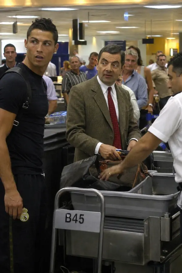 “Cristiano Ronaldo & Mr. Bean — Unexpected Airport Security Check.” 4K wallpaper for desktop and mobile - Pixbee