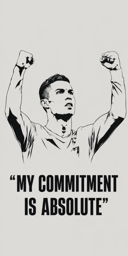 Cristiano Ronaldo My Commitment Is Absolute 4K wallpaper for desktop and mobile - Pixbee