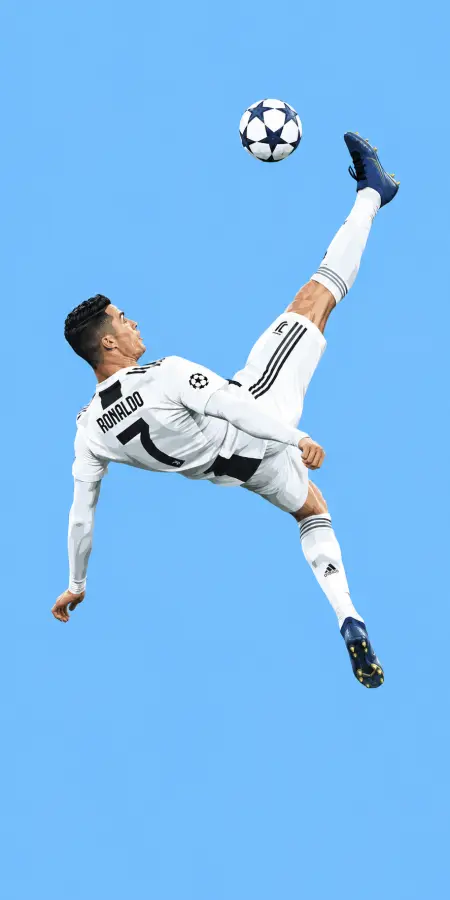Cristiano Ronaldo Overhead Bicycle Kick Art 4K wallpaper for desktop and mobile - Pixbee