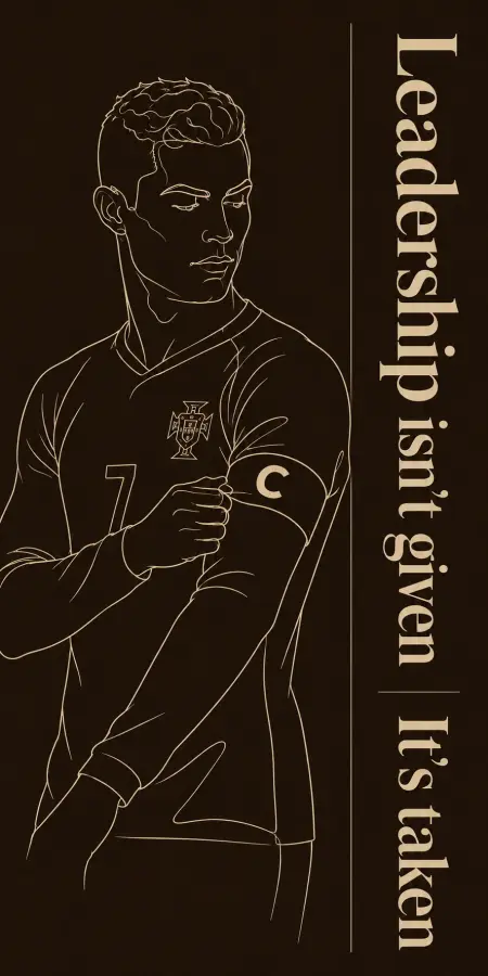 Cristiano Ronaldo Portugal Leadership Line Art 4K wallpaper for desktop and mobile - Pixbee