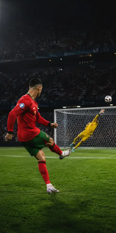 Cristiano Ronaldo Portugal National Team Kick — football phone wallpaper