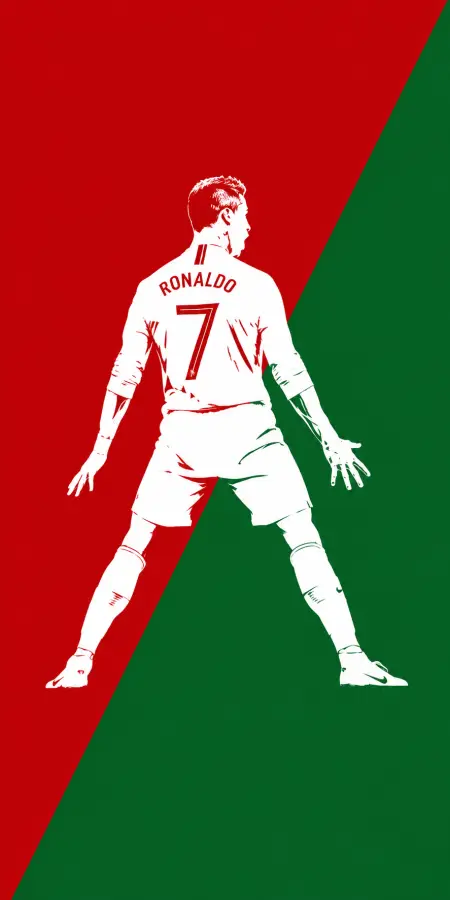 Cristiano Ronaldo Portugal Red Green Background 4K wallpaper for desktop and mobile - Pixbee