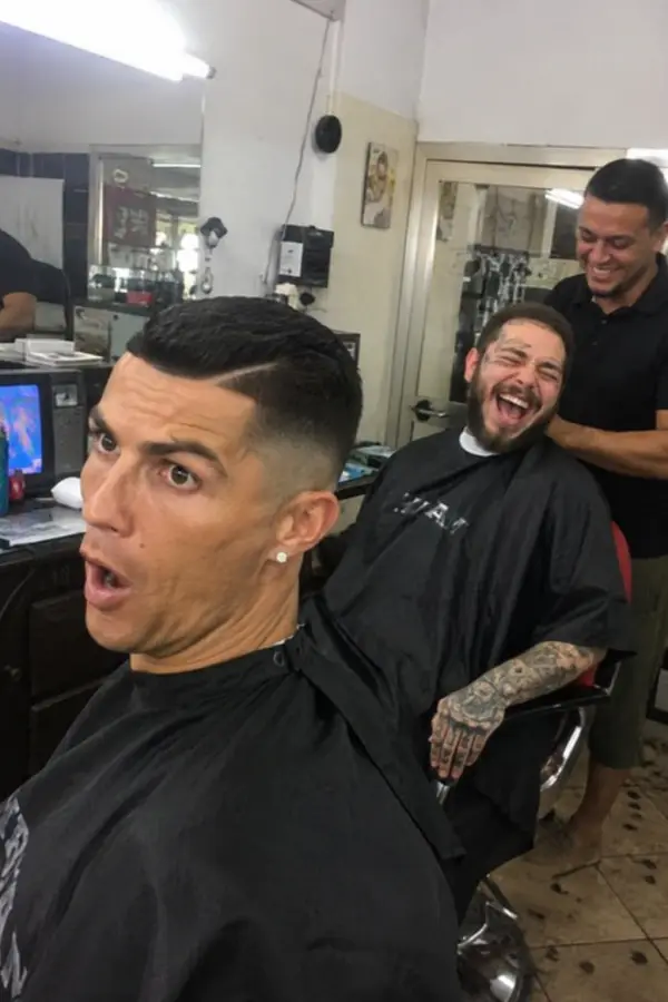 “Cristiano Ronaldo & Post Malone — Fresh Fade, Funny Reactions.” 4K wallpaper for desktop and mobile - Pixbee