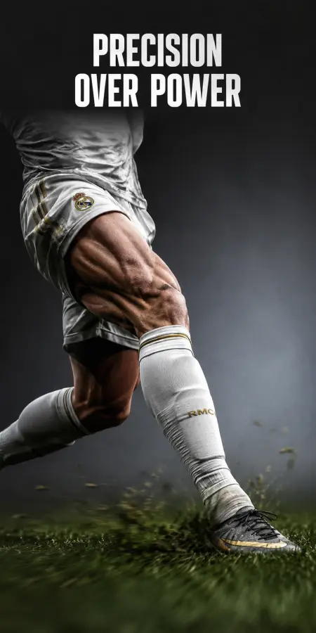 Cristiano Ronaldo Precision Over Power Shot — football phone wallpaper