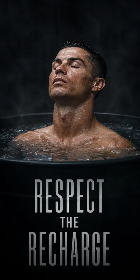 Cristiano Ronaldo Respect The Recharge Bath — football phone wallpaper
