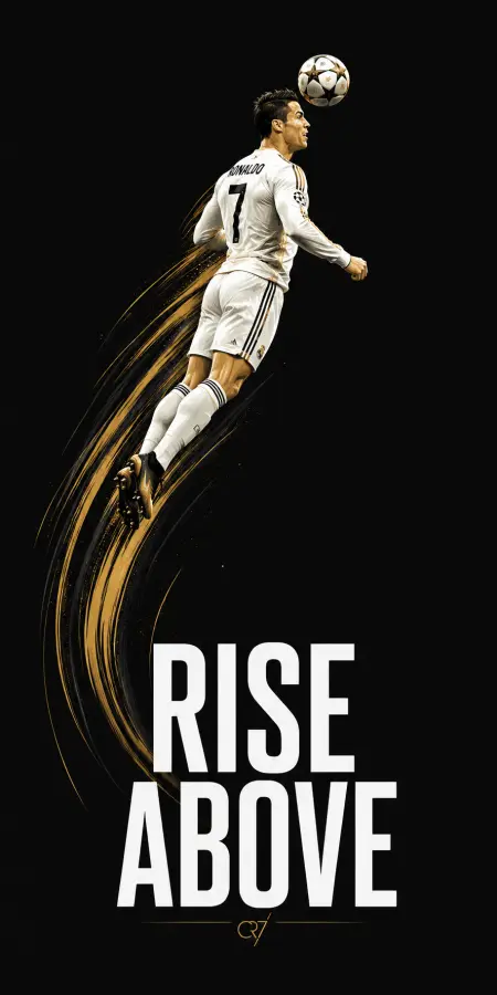 Cristiano Ronaldo Rise Above Header Artwork 4K wallpaper for desktop and mobile - Pixbee