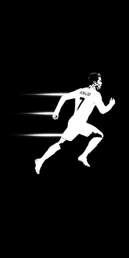 Cristiano Ronaldo Running Silhouette Black Wallpaper 4K wallpaper for desktop and mobile - Pixbee