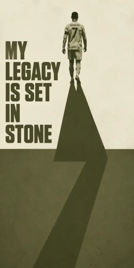 Cristiano Ronaldo Shadow Shape Legacy Poster 4K wallpaper for desktop and mobile - Pixbee