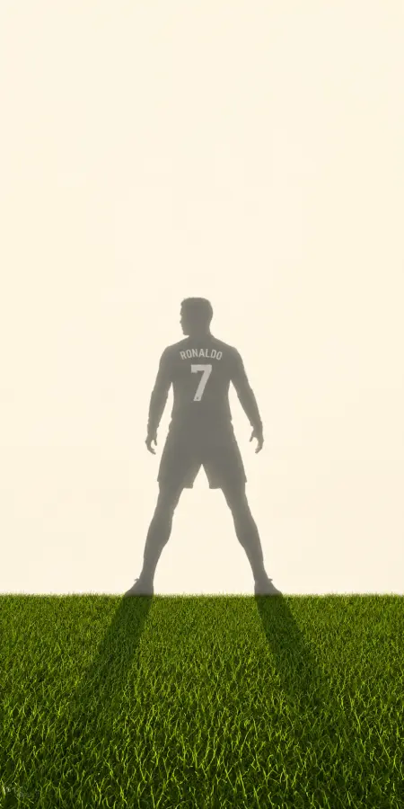 Cristiano Ronaldo Silhouette on Green Grass 4K wallpaper for desktop and mobile - Pixbee
