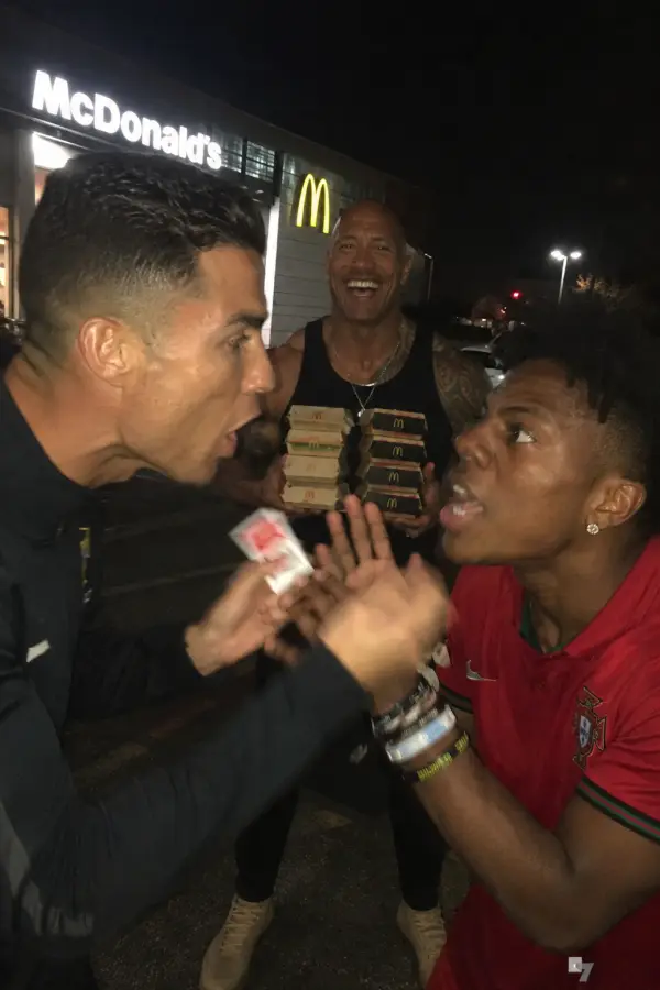 “Cristiano Ronaldo & Speed — McDonald’s Showdown With The Rock.” 4K wallpaper for desktop and mobile - Pixbee
