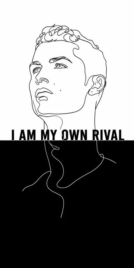 Cristiano Ronaldo Split Contrast Line Art 4K wallpaper for desktop and mobile - Pixbee