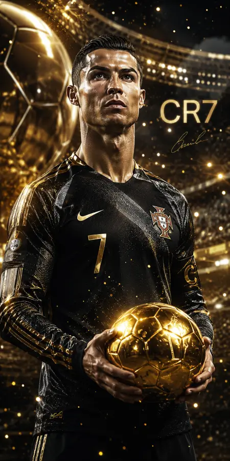 “Cristiano Ronaldo — The Golden Legacy of CR7.” 4K wallpaper for desktop and mobile - Pixbee