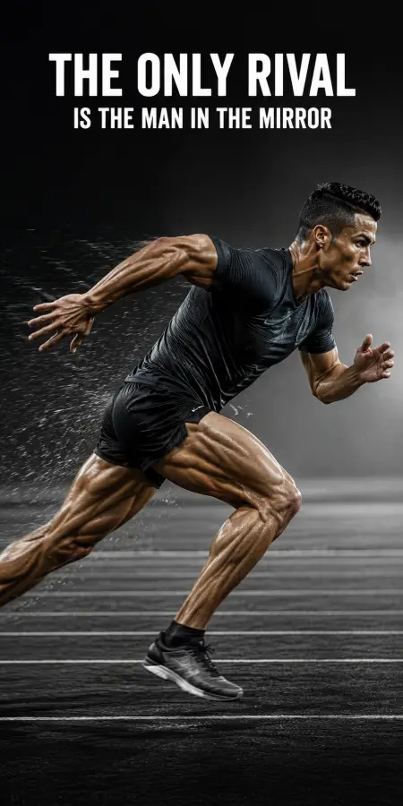 Cristiano Ronaldo The Only Rival Mirror — football phone wallpaper
