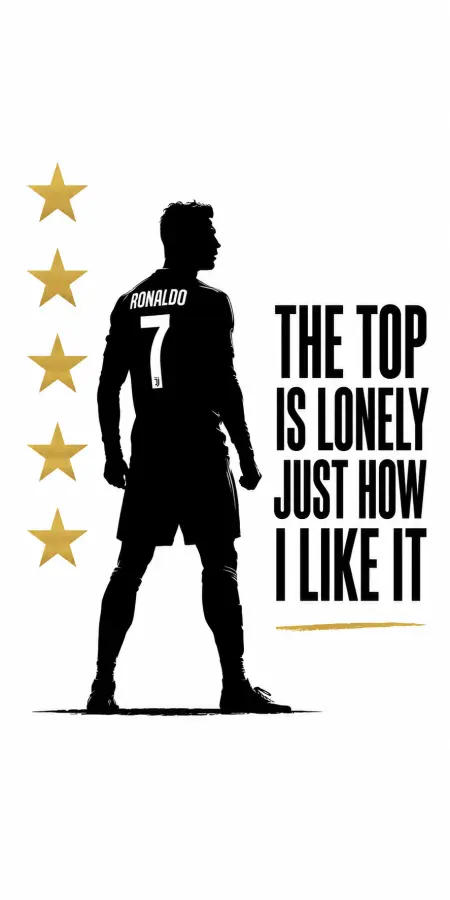 Cristiano Ronaldo The Top Is Lonely Graphic 4K wallpaper for desktop and mobile - Pixbee