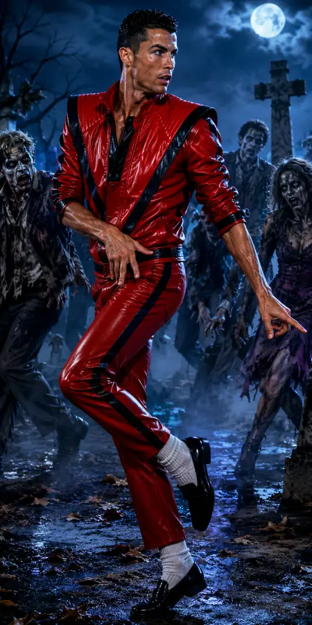 Cristiano Ronaldo Thriller Zombie Dance Routine 4K wallpaper for desktop and mobile - Pixbee