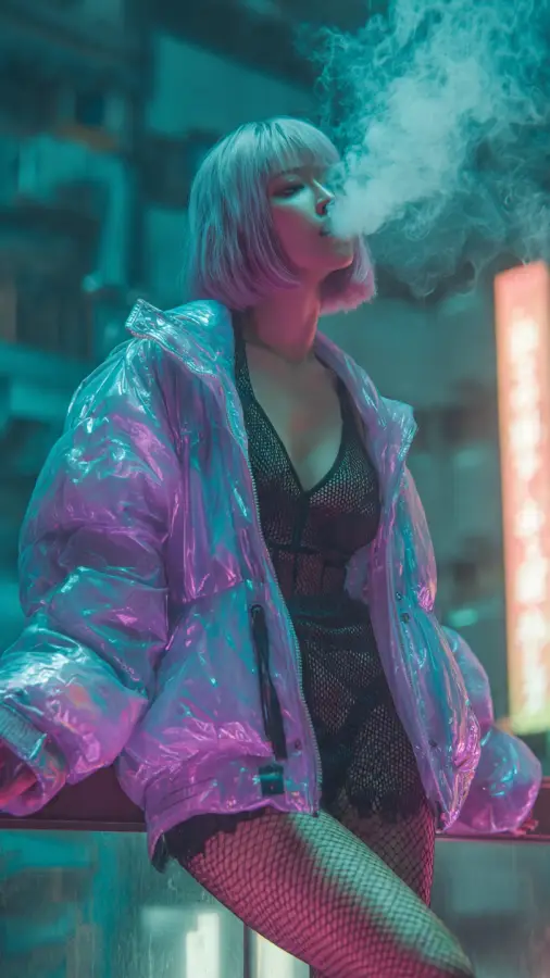 Cyberpunk Neon Rebel 4K wallpaper for desktop and mobile - Pixbee
