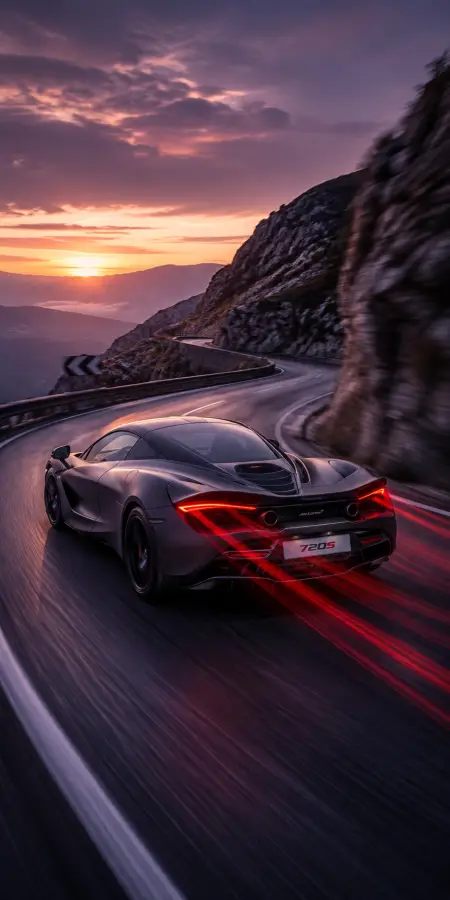 Dark Gray Mclaren 720S Mountain Pass — cars phone wallpaper