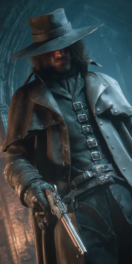 Dark Gunslinger Silent Hunter Van Helsing 4K wallpaper for desktop and mobile - Pixbee