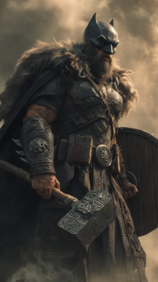 Dark Knight Viking Fury - Batman 4K wallpaper for desktop and mobile - Pixbee