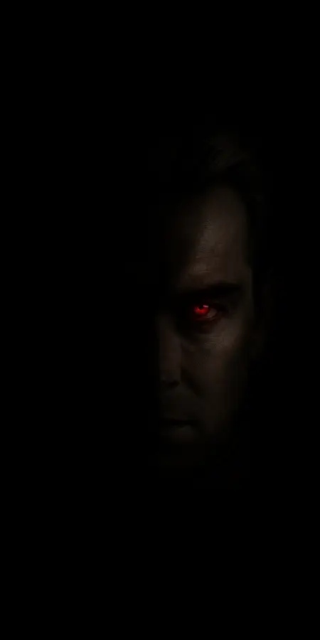 Dark Portrait Closeup Of Evil Red Eye 4K wallpaper for desktop and mobile - Pixbee