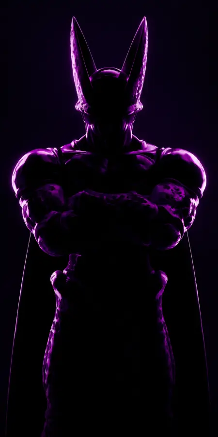Dark Silhouette Portrait Of Perfect Cell 4K wallpaper for desktop and mobile - Pixbee