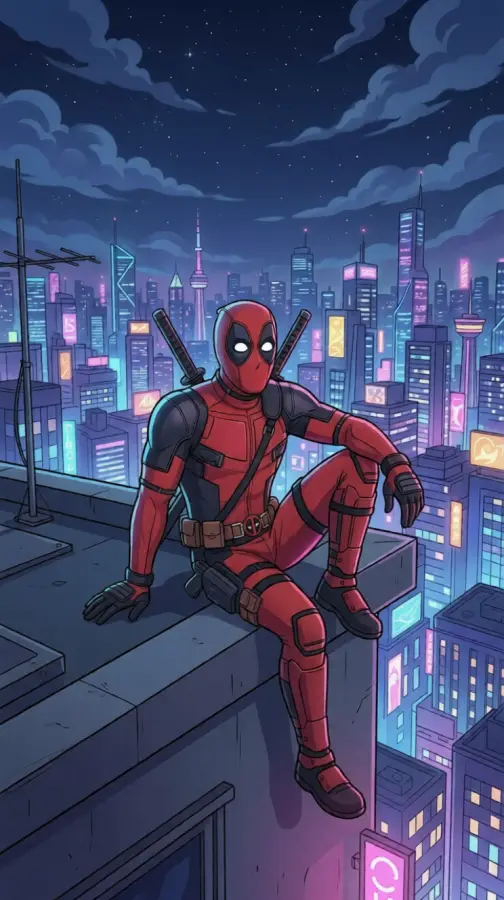 Deadpool Anime 4K wallpaper for desktop and mobile - Pixbee