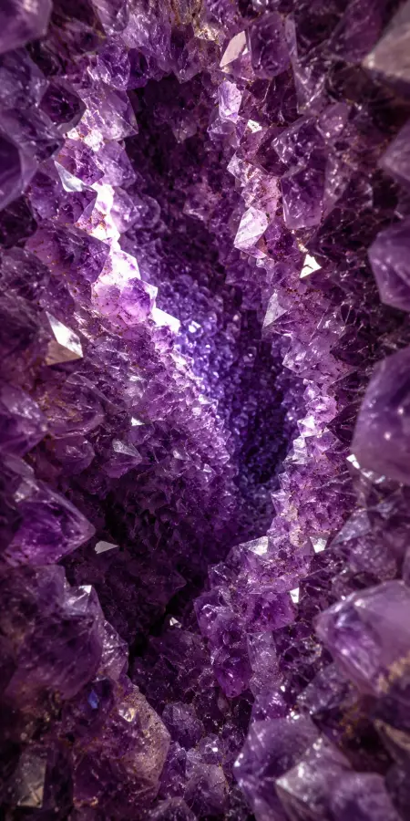 Deep Purple Amethyst Crystal Geode Texture 4K wallpaper for desktop and mobile - Pixbee