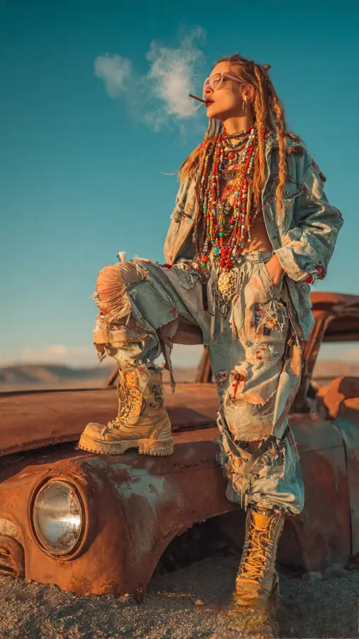 Desert Punk Nomad 4K wallpaper for desktop and mobile - Pixbee
