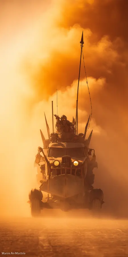 Desert War Machine 4K wallpaper for desktop and mobile - Pixbee