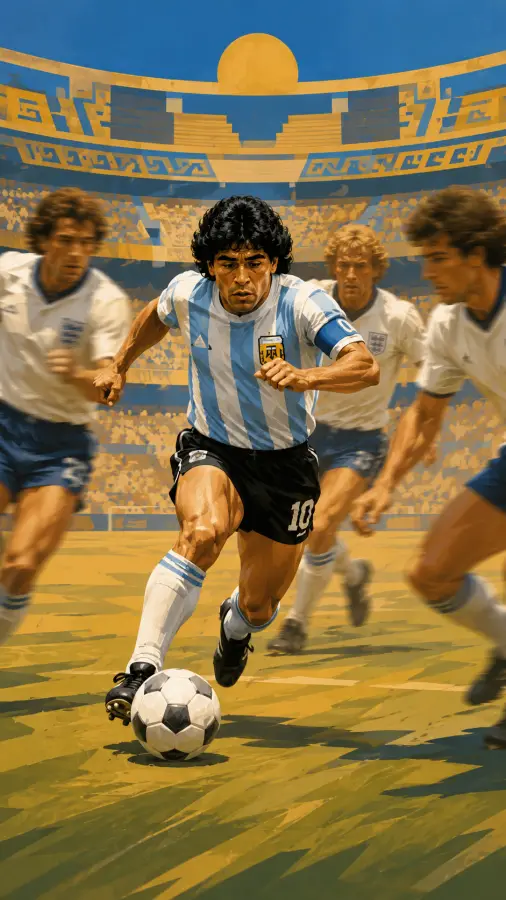 Diego Maradona Goal Of The Century — football phone wallpaper