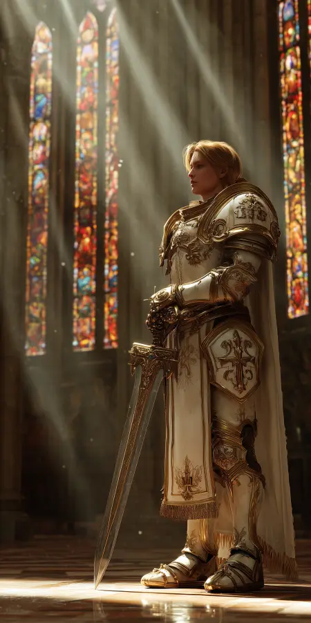 Divine Knight In Light 4K wallpaper for desktop and mobile - Pixbee