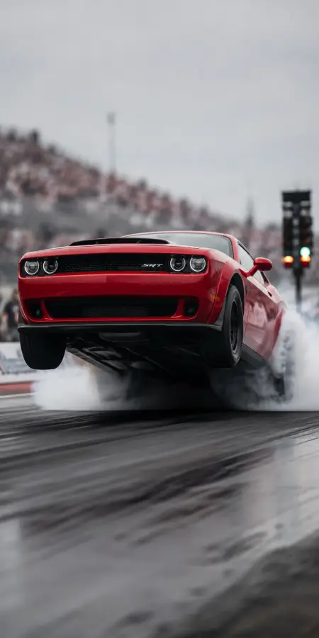 Dodge Challenger Srt Demon Drag Launch — cars phone wallpaper