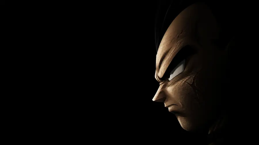 Dramatic Side Profile Portrait of Vegeta 4K wallpaper for desktop and mobile - Pixbee